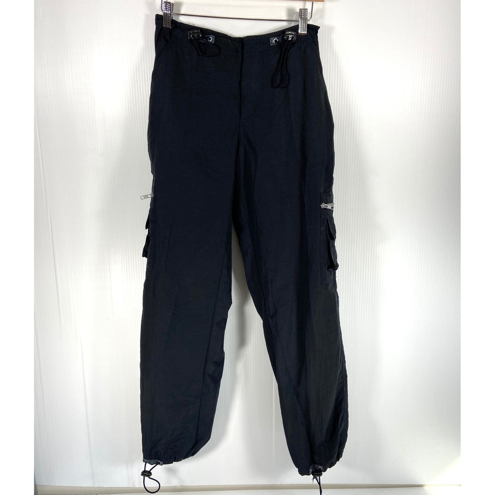 Vintage 90s Y2K Arizona Black Nylon Cargo‎ Pants Mens Small